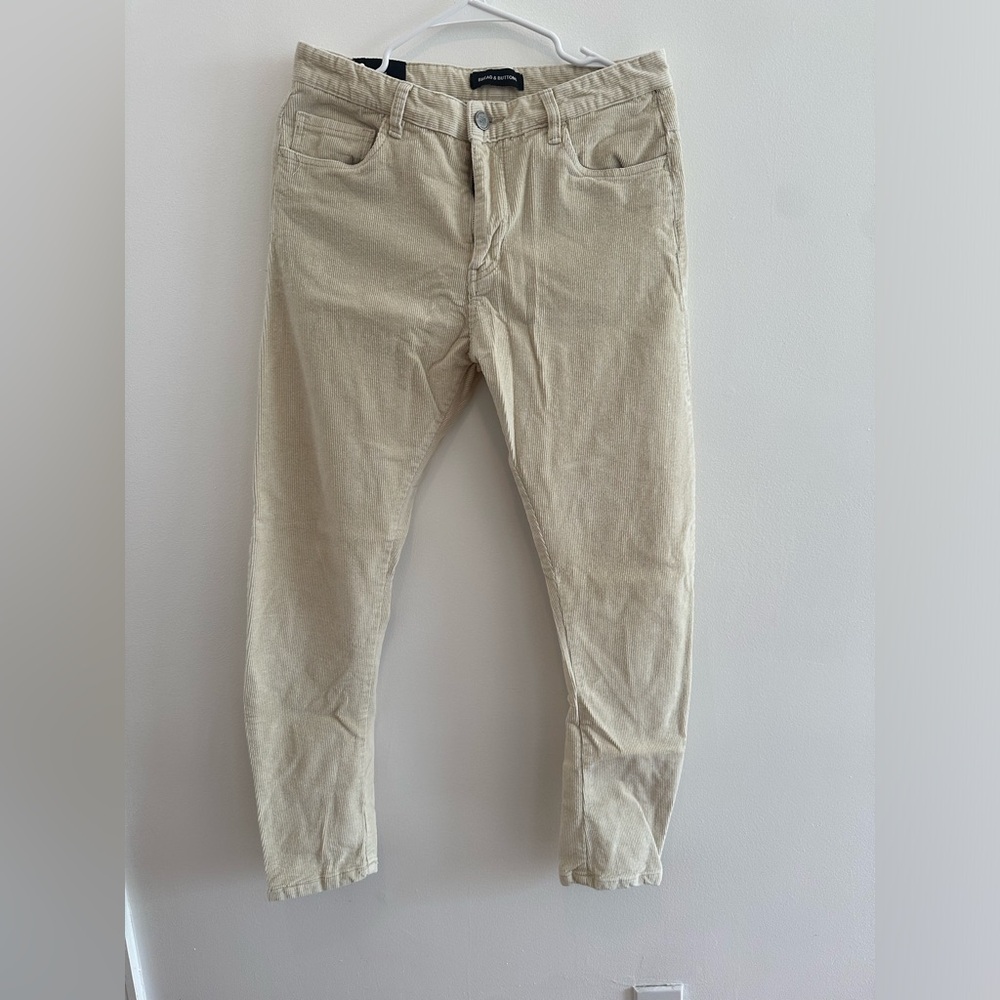 Cream Corduroy Pants - image 1